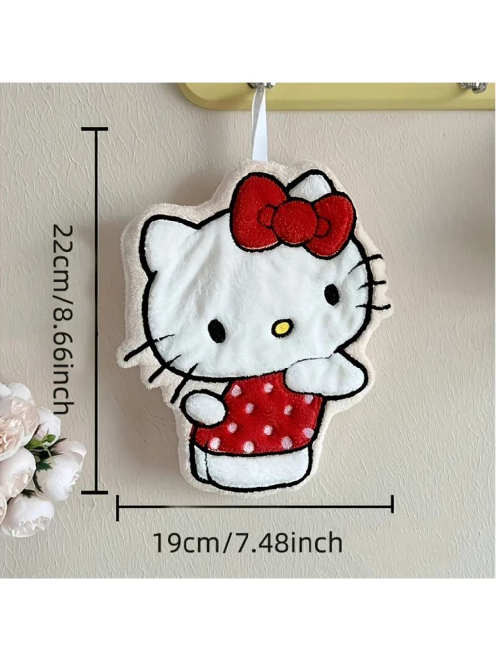 #FAM-100 Sanrio Character Plush Hanging Hand Towels Set of 3